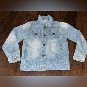 Lola + The Boys Denim Angel Sequin Wings Jacket Size 6